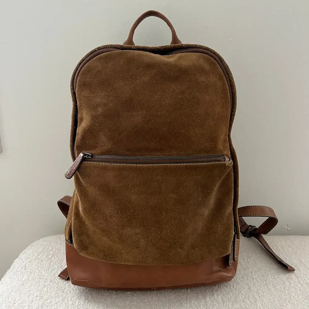 FRYE Chris Suede Leather Backpack Sand